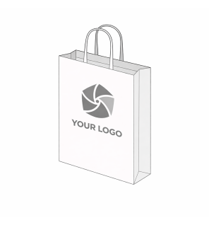 Sac papier imprimé poignée torsadée