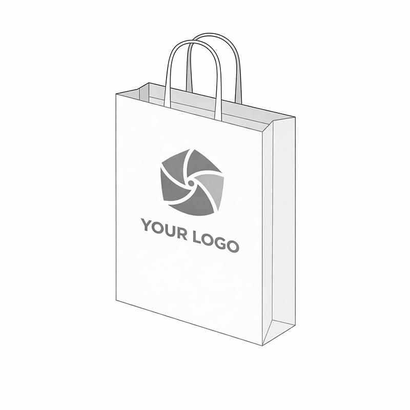 Sac papier imprimé poignée torsadée