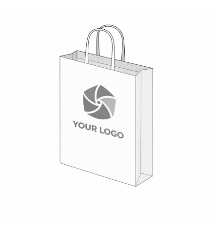 Sac papier imprimé poignée torsadée