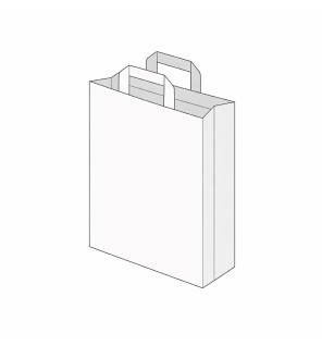 Sac papier poignée plate