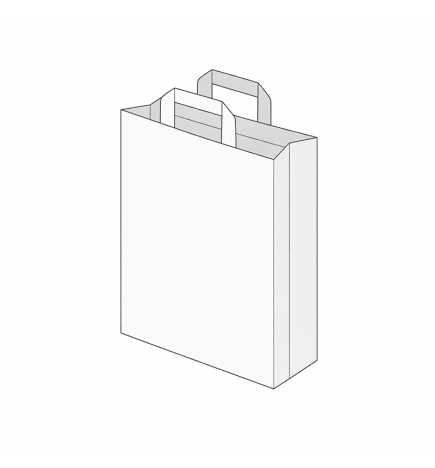 Sac papier poignée plate