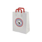 Sac papier imprimé poignée plate