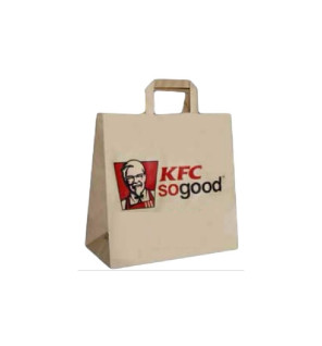 Sac papier imprimé poignée plate