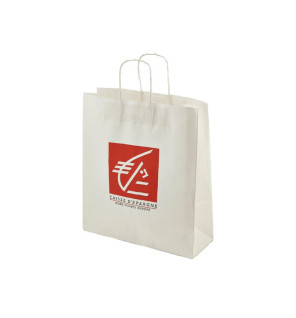 Sac papier imprimé poignée torsadée