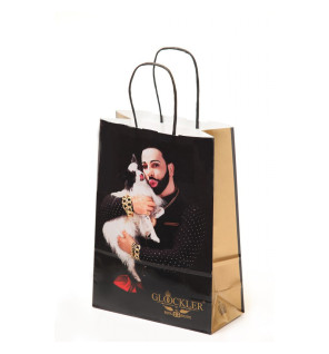 Sac papier imprimé poignée torsadée