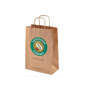 Sac papier imprimé poignée torsadée