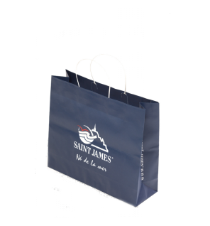 Sac papier imprimé poignée torsadée