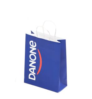 Sac papier imprimé poignée torsadée