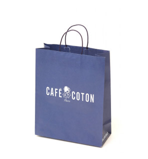 Sac papier imprimé poignée torsadée