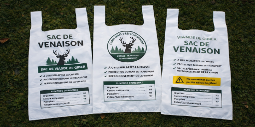 Sacs venaison pour les fédérations départementales des chasseurs